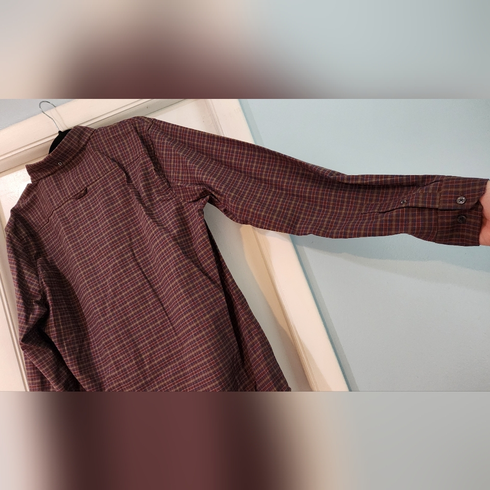 Men's Ben Sherman Navy Blazer Plaid Long Sleeve Button Down Shirt, Size L - Picture 15 of 15